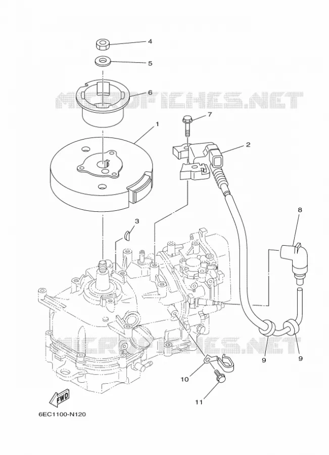 DYNAMO Yamaha OUTBOARD ENGINES 5hp (3.7kW) 2014 F5  F5AMHS