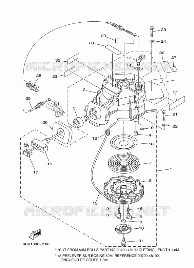 STARTMOTOR Yamaha OUTBOARD ENGINES 5hp (3.7kW) 2010 F5  F5AMHL