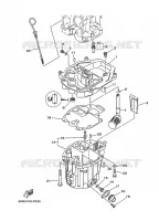 VENTILATEUR D'HUILE voor Yamaha F6A Manual Starter, Tiller Handle, Manual Tilt, Shaft 20