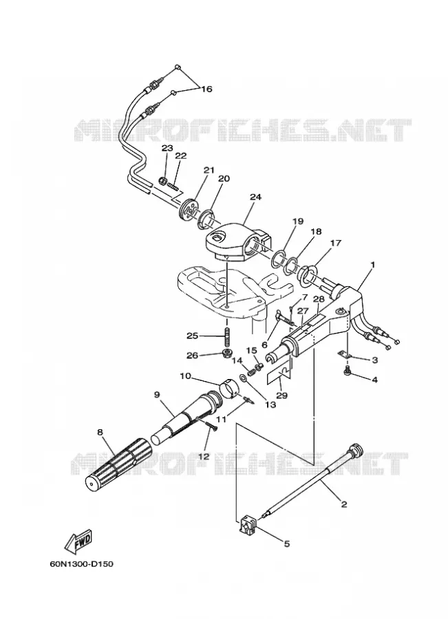 STUUR Yamaha OUTBOARD ENGINES 6hp (4.4kW) 2005 F6  F6AMHL