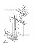 GASBEDIENING voor Yamaha F6A Manual Starter, Tiller Handle, Manual Tilt, Shaft 15