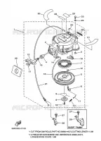 STARTMOTOR voor Yamaha F6A Manual Starter, Tiller Handle, Manual Tilt, Shaft 15