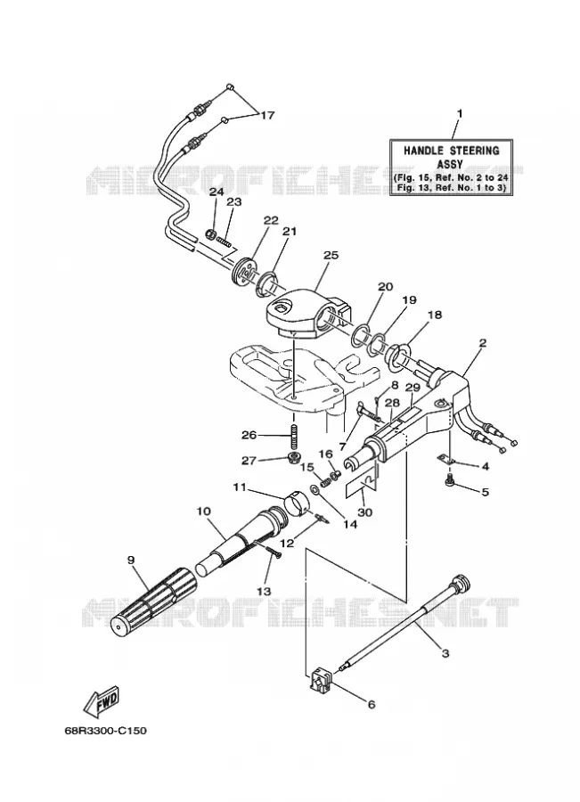 STUUR Yamaha OUTBOARD ENGINES 6hp (4.4kW) 2004 F6  F6AMHS