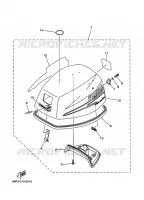 KUIP BOVENSTE voor Yamaha F6A Manual Starter, Tiller Handle, Manual Tilt, Shaft 15