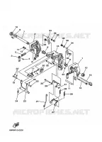 KUIPFRAME voor Yamaha F6A Manual Starter, Tiller Handle, Manual Tilt, Shaft 15