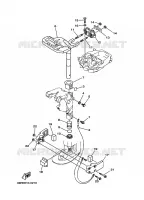 HOUDER 2 voor Yamaha F6B Manual Starter, Tiller Handle, Manual Tilt, Shaft 15