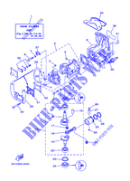 CILINDER / CARTERDELEN voor Yamaha 2B Manual Starter, Tiller Handle, Manual Tilt, Pre-Mixing, Shaft 15
