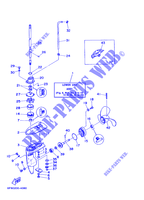 DEKSEL EN TRANSMISSIE PROPELLERS voor Yamaha 2B Manual Starter, Tiller Handle, Manual Tilt, Pre-Mixing, Shaft 15