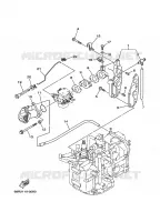 INLAAT voor Yamaha F6B Manual Starter, Tiller Handle, Manual Tilt, Shaft 20