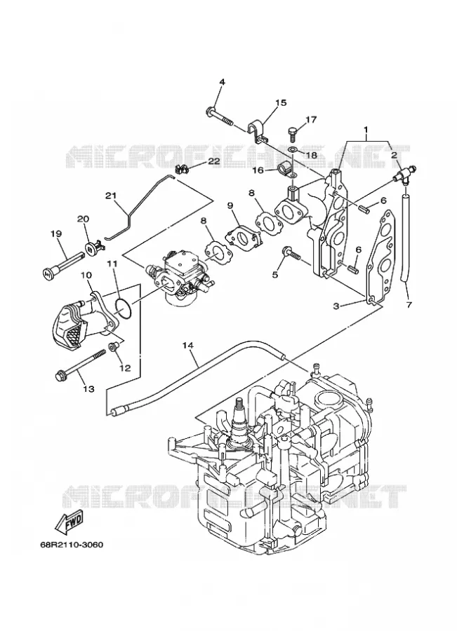 INLAAT Yamaha OUTBOARD ENGINES 6hp (4.4kW) 2003 F6  F6BMHL