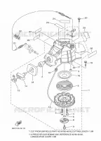 STARTMOTOR voor Yamaha F6C Manual Starter, Tiller Handle, Manual Tilt, Shaft 15
