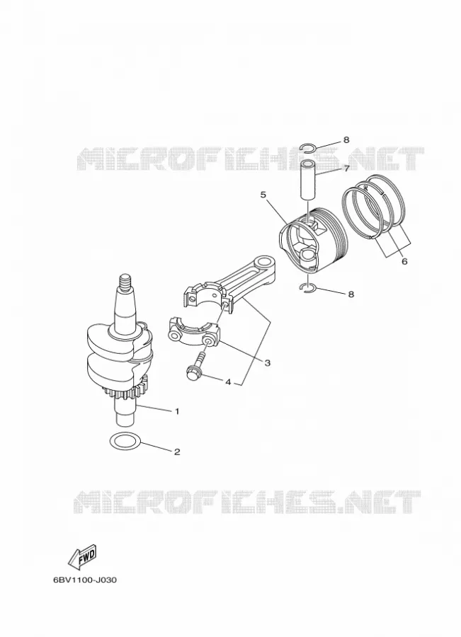 KRUKAS / ZUIGER Yamaha OUTBOARD ENGINES 6hp (4.4kW) 2012 F6  F6CMHS