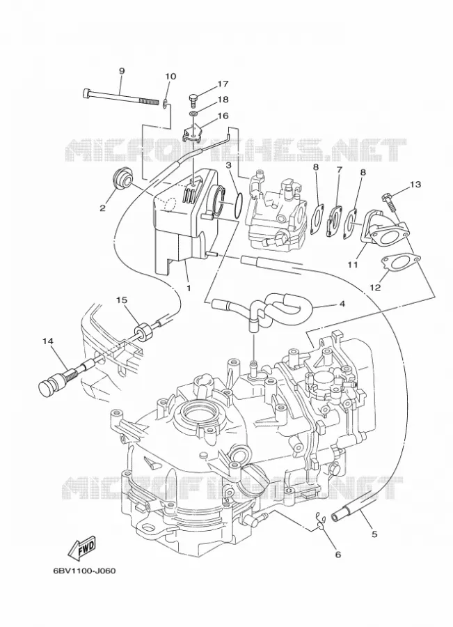 INLAAT Yamaha OUTBOARD ENGINES 6hp (4.4kW) 2012 F6  F6CMHS