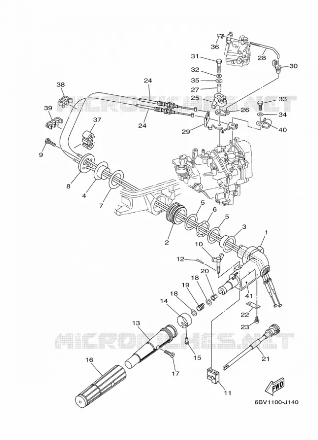 STUUR Yamaha OUTBOARD ENGINES 6hp (4.4kW) 2011 F6  F6CMHS