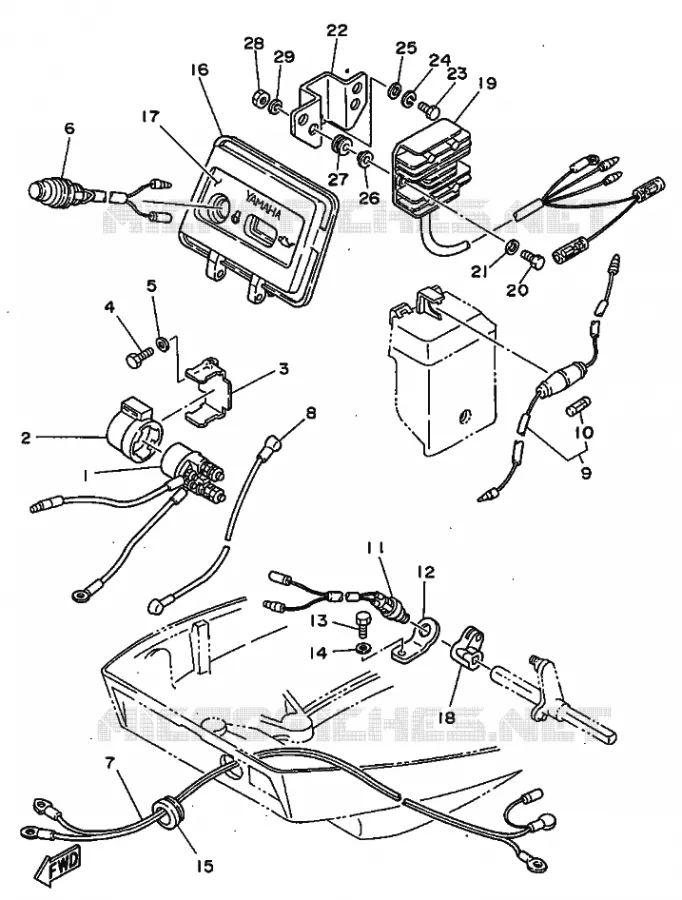 ELECTRISCH 2 Yamaha OUTBOARD ENGINES 8hp (5.9kW) 1997 F8  F8BM