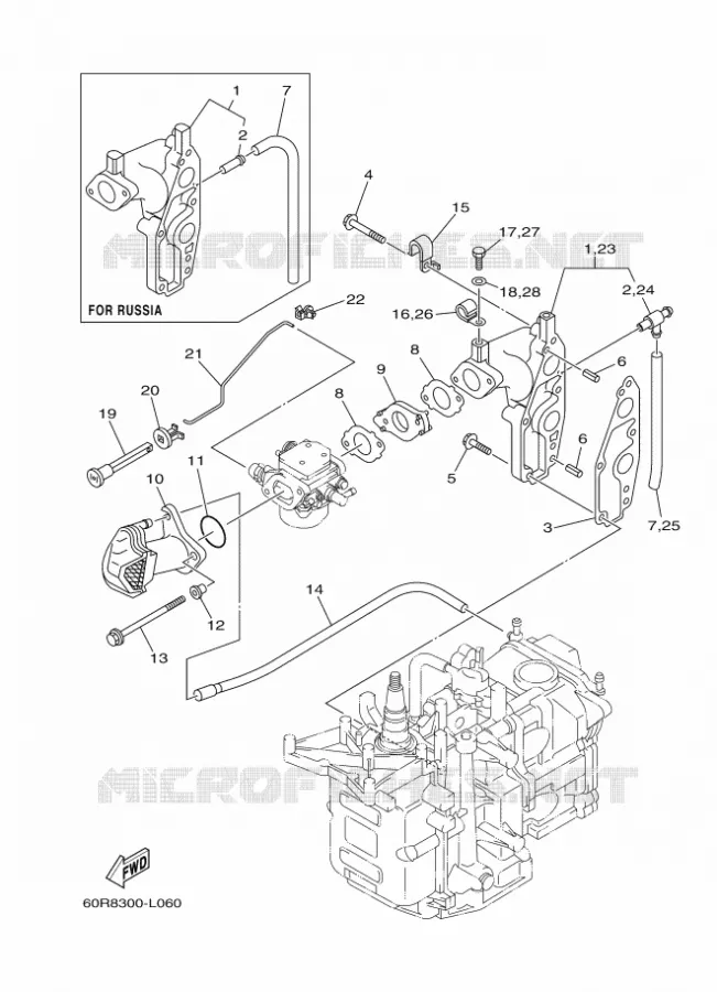 INLAAT Yamaha OUTBOARD ENGINES 8hp (5.9kW) 2013 F8  F8CMHL