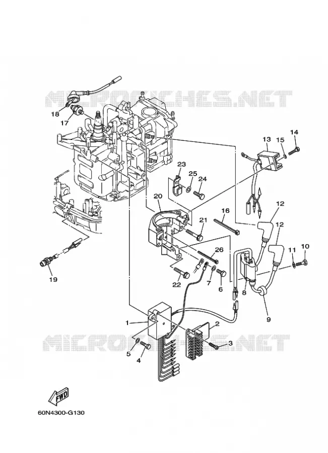 ELECTRISCH 1 Yamaha OUTBOARD ENGINES 8hp (5.9kW) 2011 F8  F8CMHS
