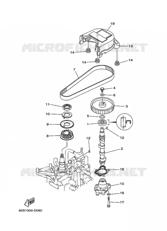 OLIEPOMP Yamaha OUTBOARD ENGINES 8hp (5.9kW) 2010 F8  F8CMHS