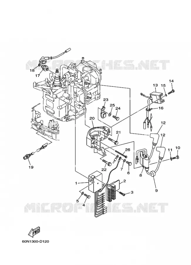 ELECTRISCH 1 Yamaha OUTBOARD ENGINES 8hp (5.9kW) 2007 F8  F8C