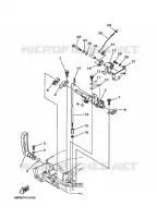 GASBEDIENING voor Yamaha F8C Manual Starter, Tiller Handle, Manual Tilt, Shaft 15