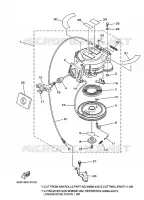 STARTMOTOR voor Yamaha F8C Manual Starter, Tiller Handle, Manual Tilt, Shaft 15