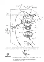 STARTMOTOR voor Yamaha F8C Manual Starter, Tiller Handle, Manual Tilt, Shaft 20