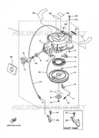 KICKSTART PEDALEN voor Yamaha F8C Manual Starter, Tiller Handle, Manual Tilt, Shaft 20