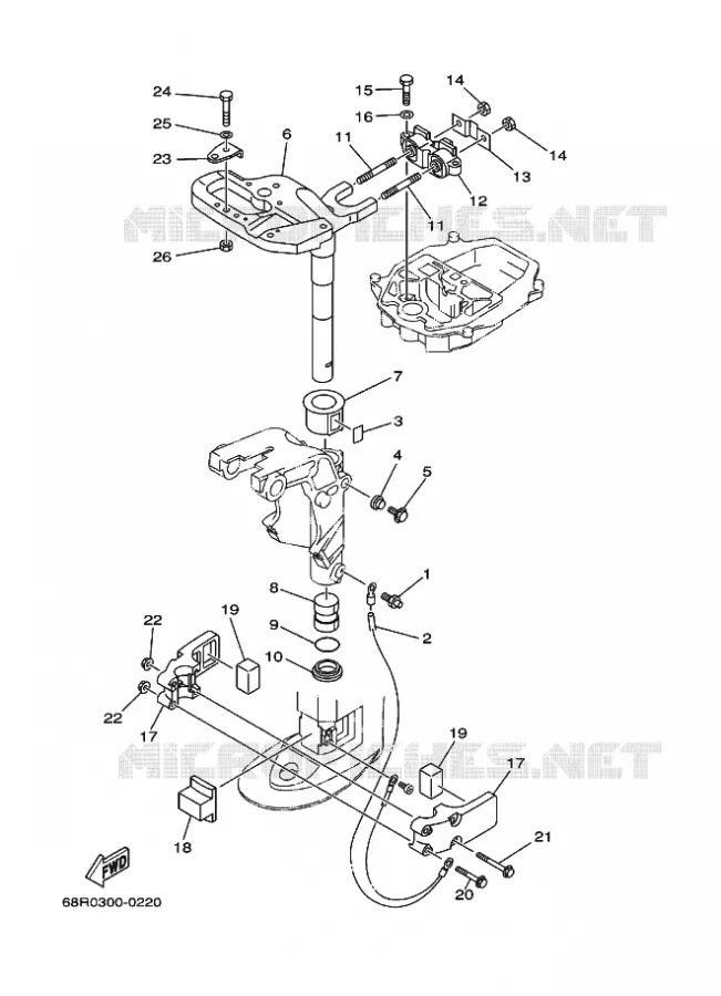 HOUDER 2 Yamaha OUTBOARD ENGINES 8hp (5.9kW) 2001 F8  F8CWHL