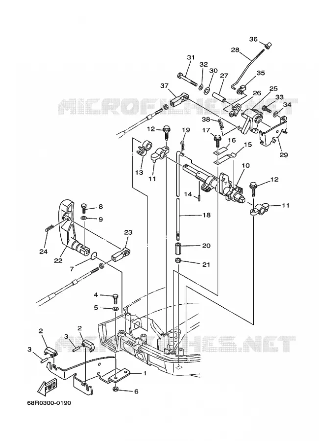 GASBEDIENING 2 Yamaha OUTBOARD ENGINES 8hp (5.9kW) 2000 F8  F8C