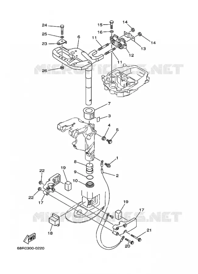 HOUDER 2 Yamaha OUTBOARD ENGINES 8hp (5.9kW) 2000 F8  F8C