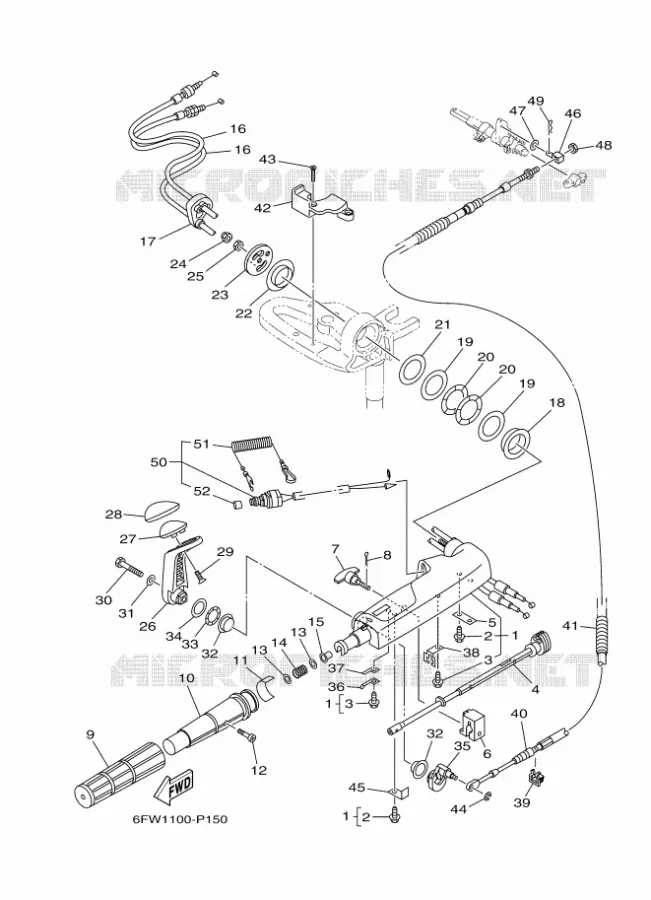STUUR Yamaha OUTBOARD ENGINES 8hp (5.9kW) 2017 F8  F8FMHS