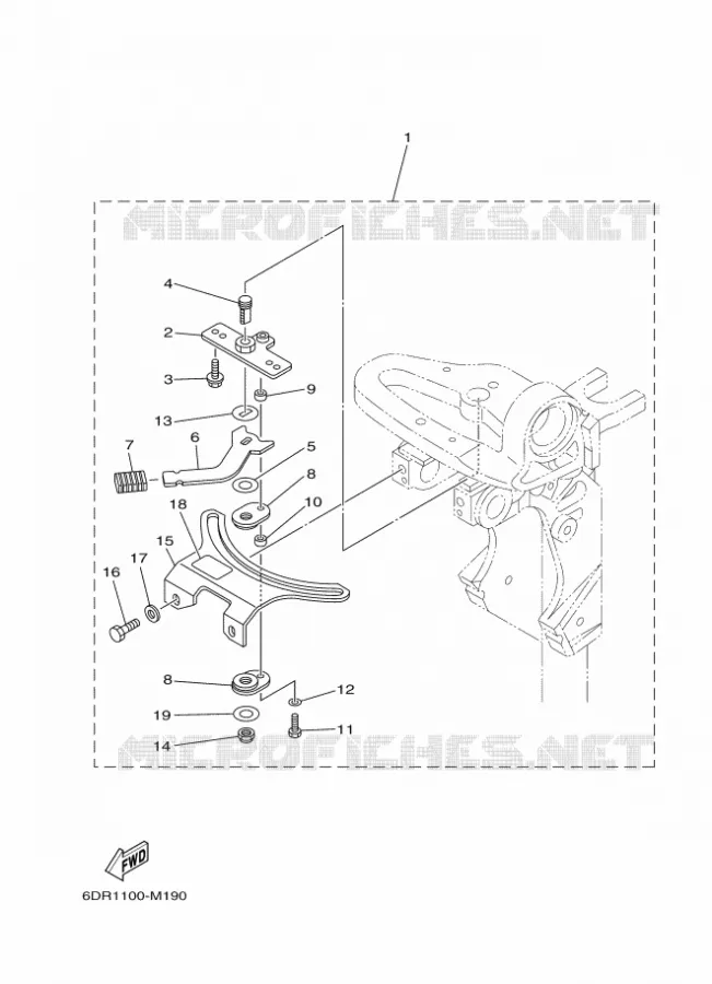 STUURONDERDELEN Yamaha OUTBOARD ENGINES 8hp (5.9kW) 2017 F8  F8FMHS