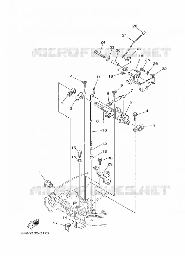 GASBEDIENING Yamaha OUTBOARD ENGINES 8hp (5.9kW) 2016 F8  F8FMHL