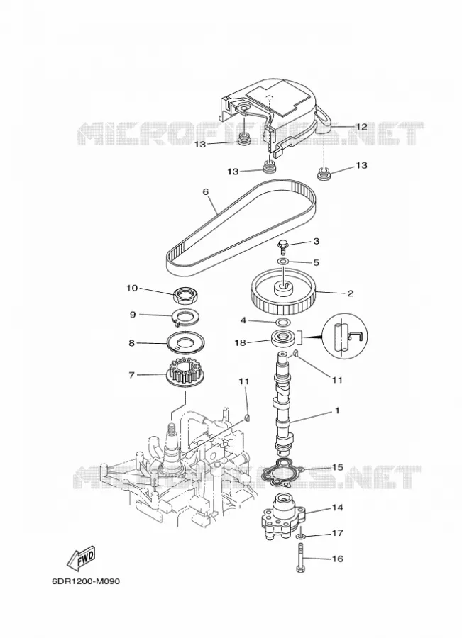 OLIEPOMP Yamaha OUTBOARD ENGINES 8hp (5.9kW) 2015 F8  F8FMHL