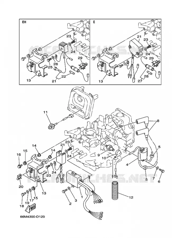ELECTRISCH 1 Yamaha OUTBOARD ENGINES 9.9hp (7.3kW) 2007 F9.9  F9.9C