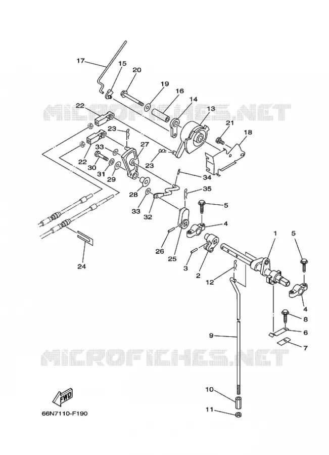 GASBEDIENING Yamaha OUTBOARD ENGINES 9.9hp (7.3kW) 2007 F9.9  F9.9C