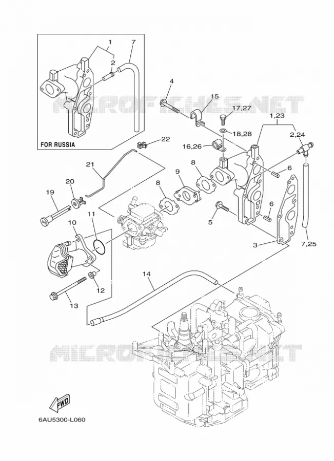 INLAAT Yamaha OUTBOARD ENGINES 9.9hp (7.3kW) 2012 F9.9  F9.9FMHL