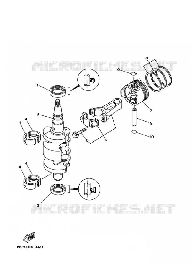 KRUKAS / ZUIGER Yamaha OUTBOARD ENGINES 9.9hp (7.3kW) 2010 F9.9  F9.9FES