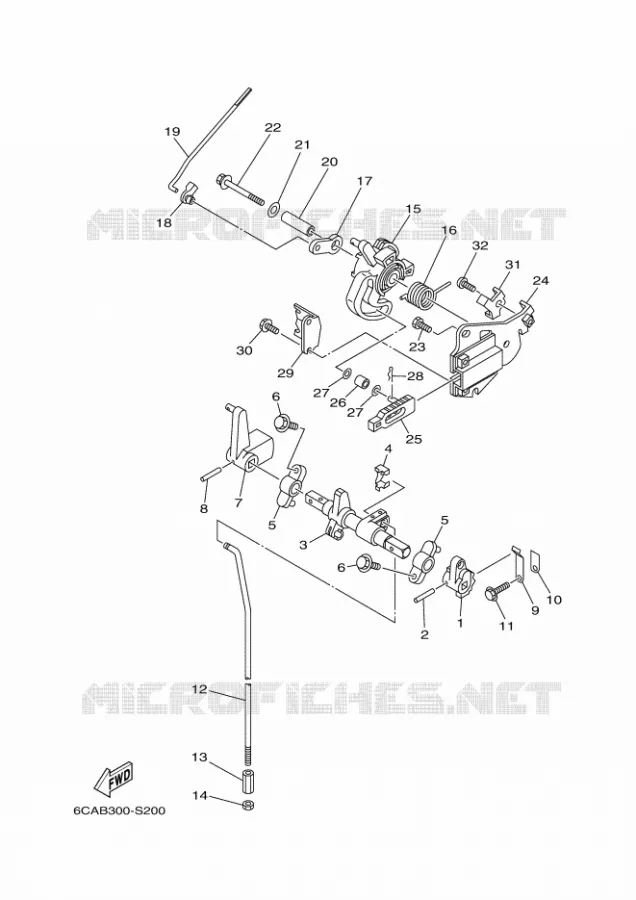 GASBEDIENING 1 Yamaha OUTBOARD ENGINES 9.9hp (7.3kW) 2019 F9.9  F9.9HMH1S