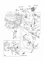 ELECTRISCH 2 voor Yamaha F9.9H Manual Starter, Tiller Handle, Manual Tilt, Shaft 15