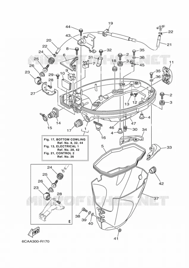LAGERE ZIJKUIP Yamaha OUTBOARD ENGINES 9.9hp (7.3kW) 2017 F9.9  F9.9HE1L