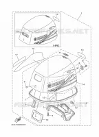 BOVENKAP voor Yamaha F9.9H Manual Starter, Tiller Handle, Manual Tilt, Shaft 15
