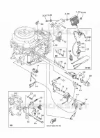 ELECTRISCH 2 voor Yamaha F9.9H Manual Starter, Tiller Handle, Manual Tilt, Shaft 15