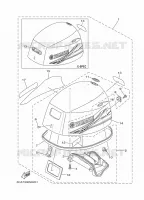 BOVENKAP voor Yamaha F9.9H Manual Starter, Tiller Handle, Manual Tilt, Shaft 20