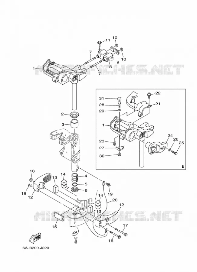 HOUDER 2 Yamaha OUTBOARD ENGINES 9.9hp (7.3kW) 2014 F9.9  F9.9HMHL