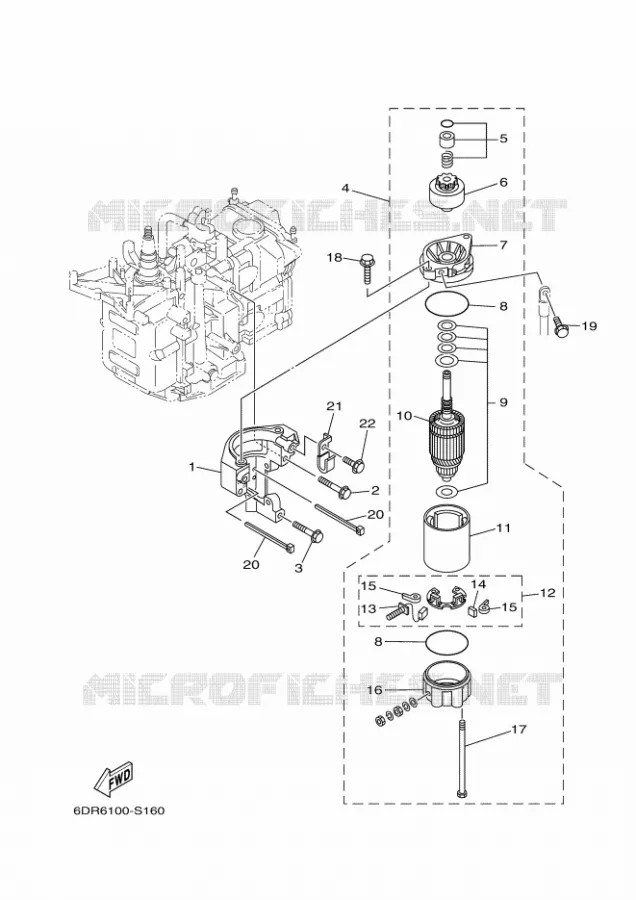 STARTMOTOR Yamaha OUTBOARD ENGINES 9.9hp (7.3kW) 2019 F9.9  F9.9JMHS