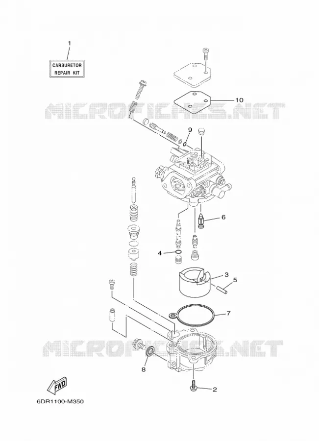 REPARATIESET 2 Yamaha OUTBOARD ENGINES 9.9hp (7.3kW) 2016 F9.9  F9.9JMHS
