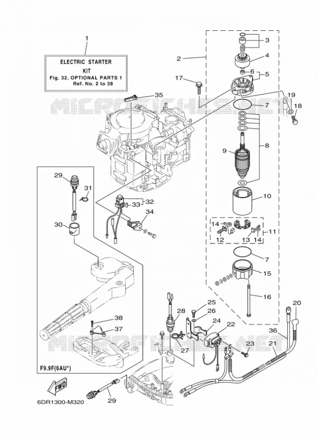 OPTIONELE ONDERDELEN 1 Yamaha OUTBOARD ENGINES 9.9hp (7.3kW) 2015 F9.9  F9.9JMHL