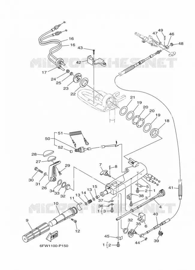 STUUR Yamaha OUTBOARD ENGINES 9.9hp (7.3kW) 2015 F9.9  F9.9JMHL