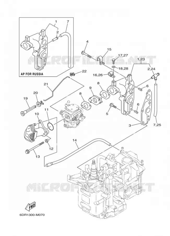 INLAAT Yamaha OUTBOARD ENGINES 9.9hp (7.3kW) 2013 F9.9  F9.9JMHS